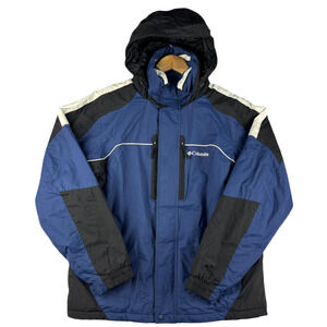 VTG Columbia Bugaboo Winter Ski Jacket Blue Mens M Insulated Winter Interchange